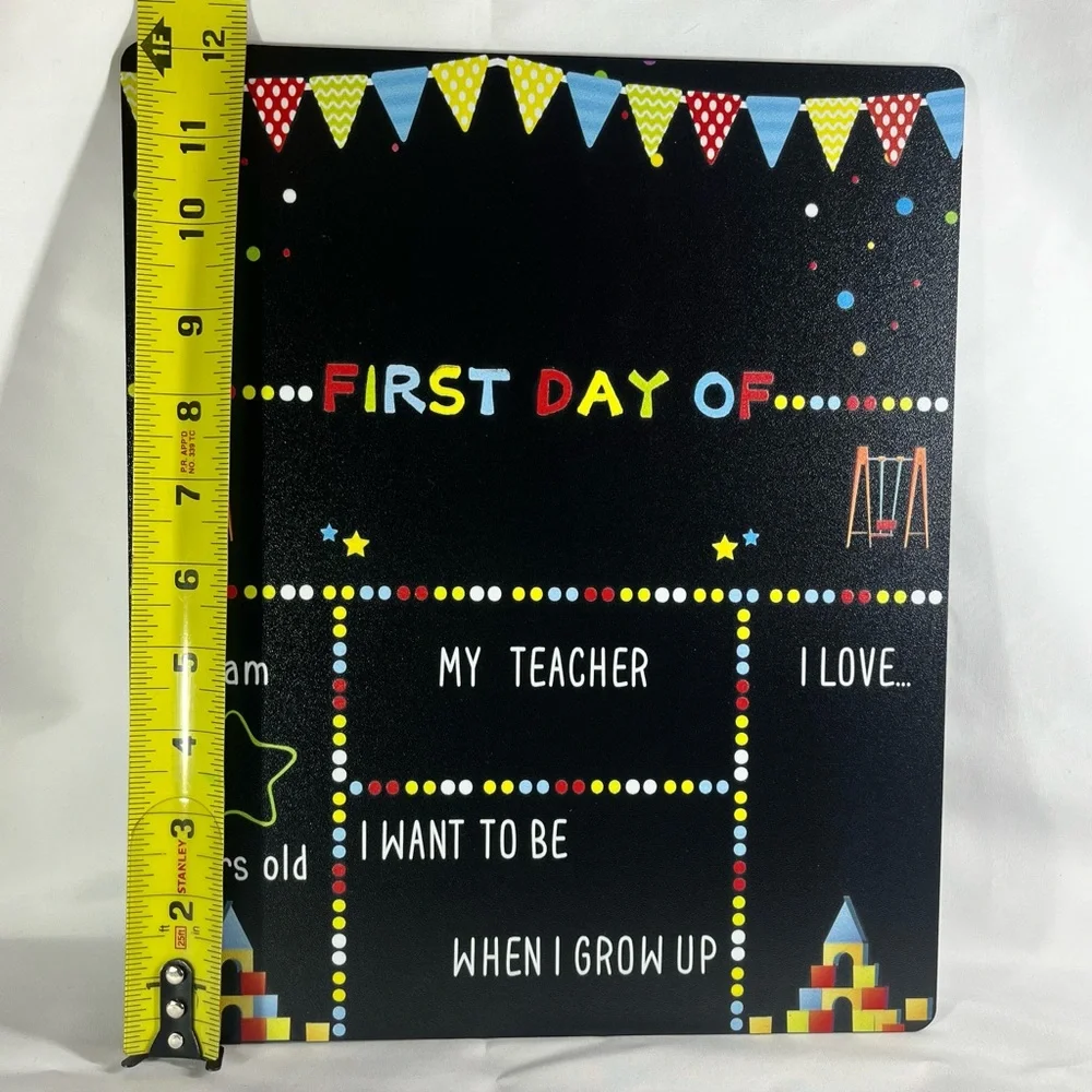 First Day of School Last Day of School Chalkboard Double-Sided Reusable NEW - Picture 4 of 4